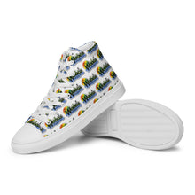 Load image into Gallery viewer, Woods Logo men's high top canvas shoes White