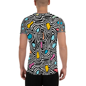 Neon Swirl Athletic T-shirt