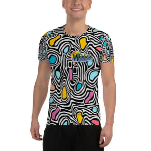 Neon Swirl Athletic T-shirt