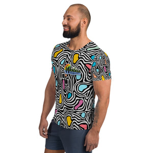 Neon Swirl Athletic T-shirt