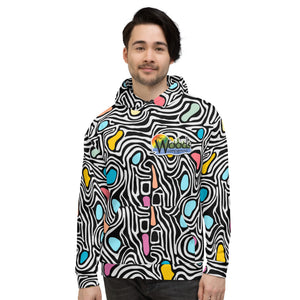 Neon Swirl Unisex Hoodie