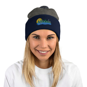 Pom-Pom Woods Beanie