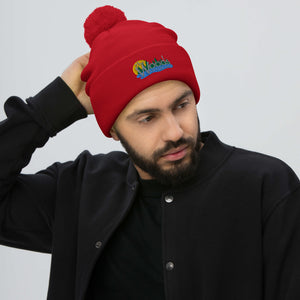 Pom-Pom Woods Beanie