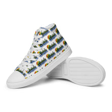 Load image into Gallery viewer, Woods Logo men&#39;s high top canvas shoes White
