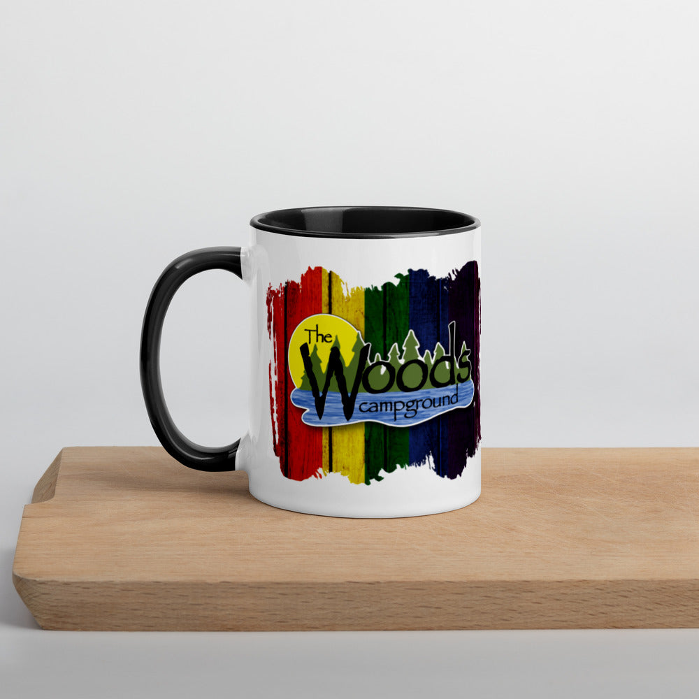 Camp Cup with Rainbow Woods Logo