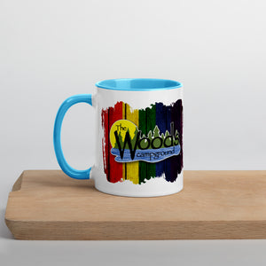 Camp Cup with Rainbow Woods Logo